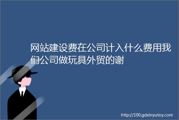 网站建设费在公司计入什么费用我们公司做玩具外贸的谢