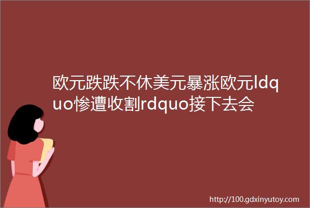 欧元跌跌不休美元暴涨欧元ldquo惨遭收割rdquo接下去会是谁